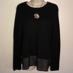 Banana Republic Black Sheer Pullover Sweater